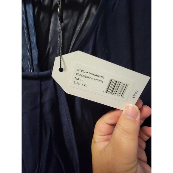 NWT Universal Standard Vesper Workwear Dress Navy Size 4XL - Picture 7 of 8